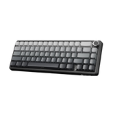 ATTACK SHARK X66 Wireless Mechanical Gaming Keyboard with Knob,Tri Mode USB-C/BT5.0/2.4G Gasket Mounted 60% RGB Gaming Keyboard, Side Printed PBT Keycap,Hot Swappable Strawberry Switch(Moonlight)