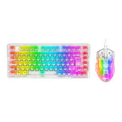 Redragon Combo Wireless Keyboard K649 And Wired Mouse M695 Crystal