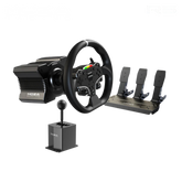 MOZA R5 Wheel and Pedals Kit Racing Simulator 5.5Nm Direct Drive Wheelbase,Unbeatable Rigid & Durable 11-Inch ES Racing Wheel SR-P Lite Dual Pedal and Desk Clamp All-in-One ,And MOZA HGP Racing Shifter