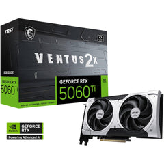 Msi Geforce Rtx 5060 Ti Ventus 2x Plus 8gb Gddr7 128 Bit Memory, 2572 Mhz Boost Clock, 28 Gbps Memory Speed, 4608 Cuda Cores, Pci Express Gen 5 X16 - CompuMe