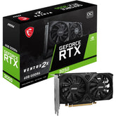 MSI GeForce RTX 3050 VENTUS 2X E 6GB OC Graphics Card, GDDR6 96-Bit Memory, 1492 MHz Boost Clock, 14 Gbps Memory Speed, 2304 CUDA Cores, PCI Express Gen 4 x16