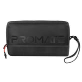 Promate Vali Lightweight Tech Essential Organizer Pouch Bag With Multiple Pockets Black - CompuMe