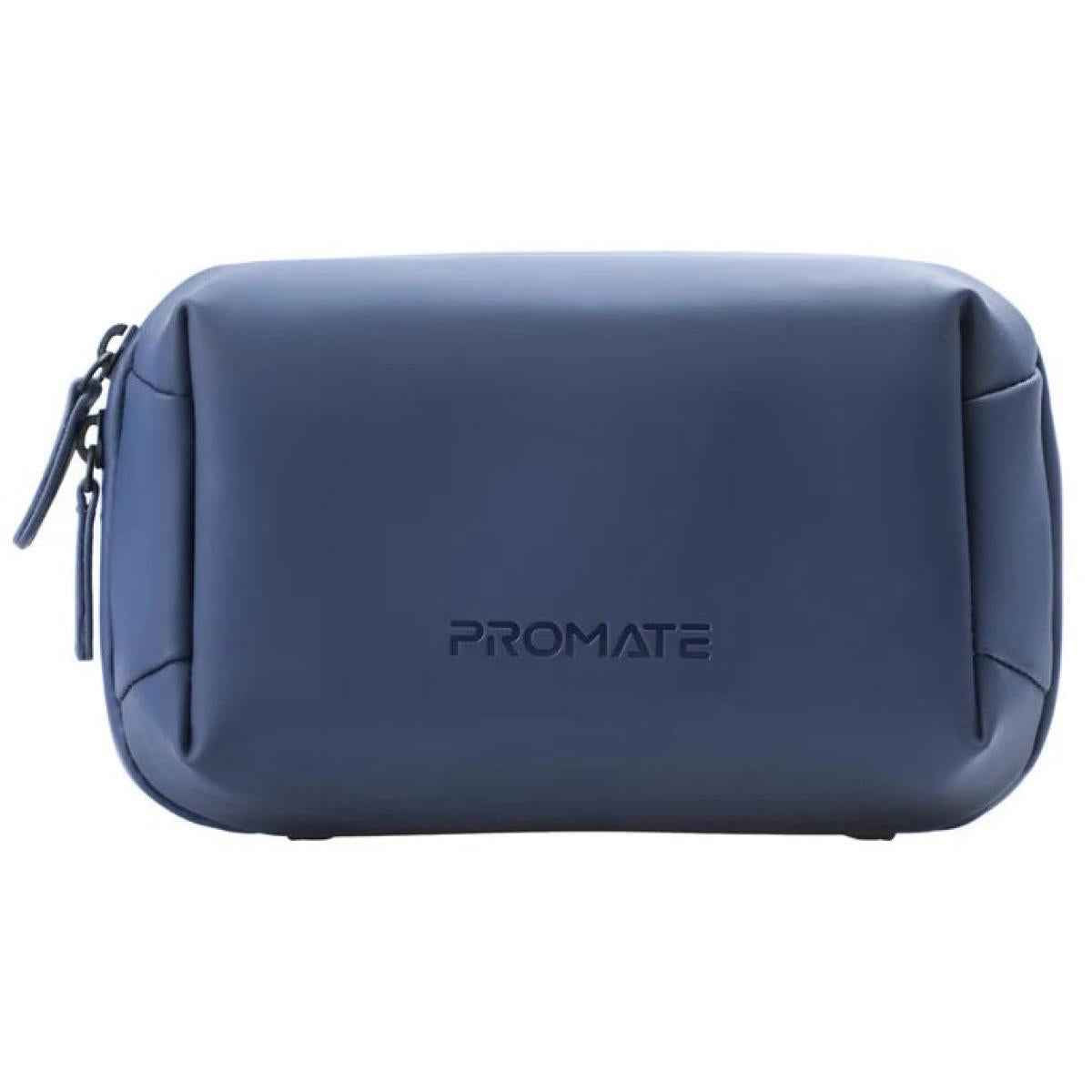Promate Velvena Compa Tech Essential Organizer Pouch Bag With Multiple Compartments Blue