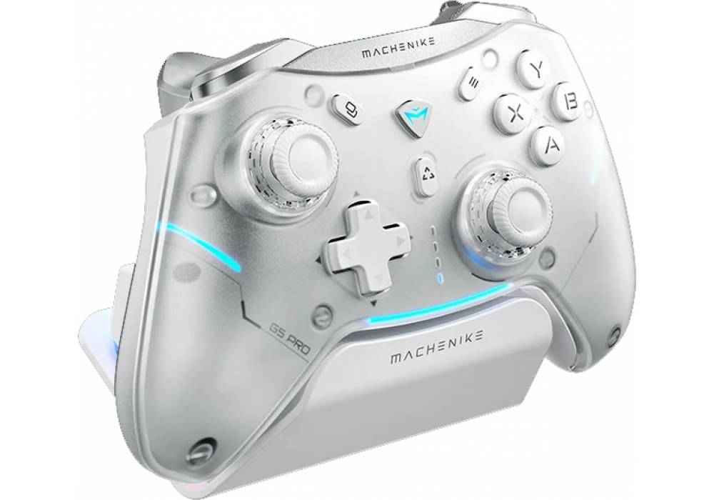 MACHENIKE G5 Pro Max Gaming Controller With Charging Dock RGB Wireless Gamepad Hall Effect Joystick Trigger For Switch PC Phone - White MACHENIKE G5 Pro Max Gaming Controller With Charging Dock RGB Wireless Gamepad Hall Effect Joystick Trigger For Switch PC Phone - White