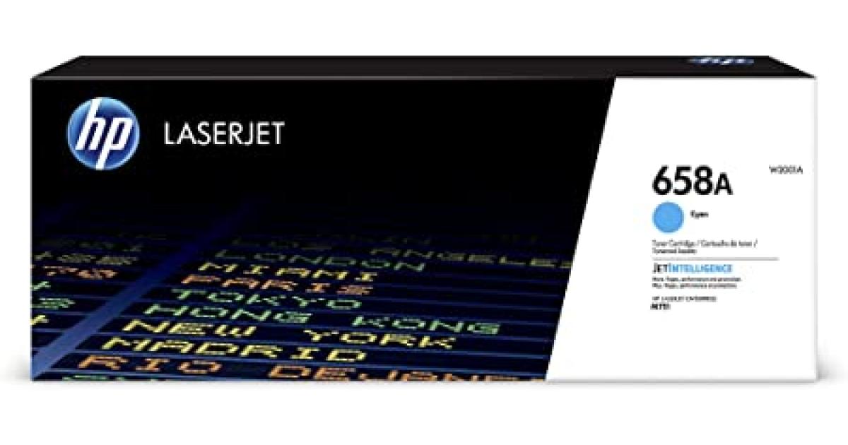 HP 658A CYAN Original LaserJet Toner Cartridge, W2001A ORGINAL - CompuMe