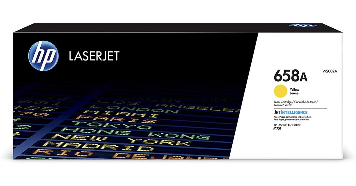 HP 658A YELLOW Original LaserJet Toner Cartridge, W2002A ORGINAL - CompuMe