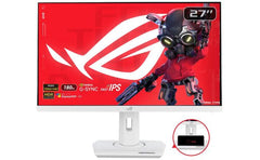 Asus Rog Strix Xg27acs 27” 2k Fast Ips 180hz 1ms Hdr400 133% Srgb Extreme Low Motion Blur Sync G Sync Compatible W/ Usb C , Displaywidget, Tripod Socket White