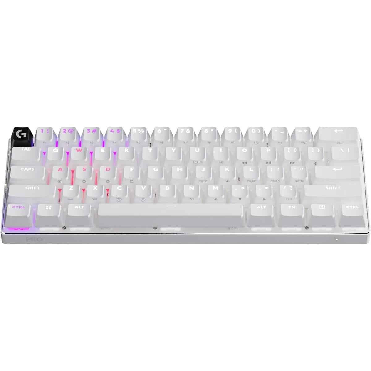 Logitech G Pro X 60 Lightspeed Wireless Ultra Compa Tkl 60% Mechanical Lightsync Rgb Dual Shot Pbt Keycaps Gx Optical Taile Switches White