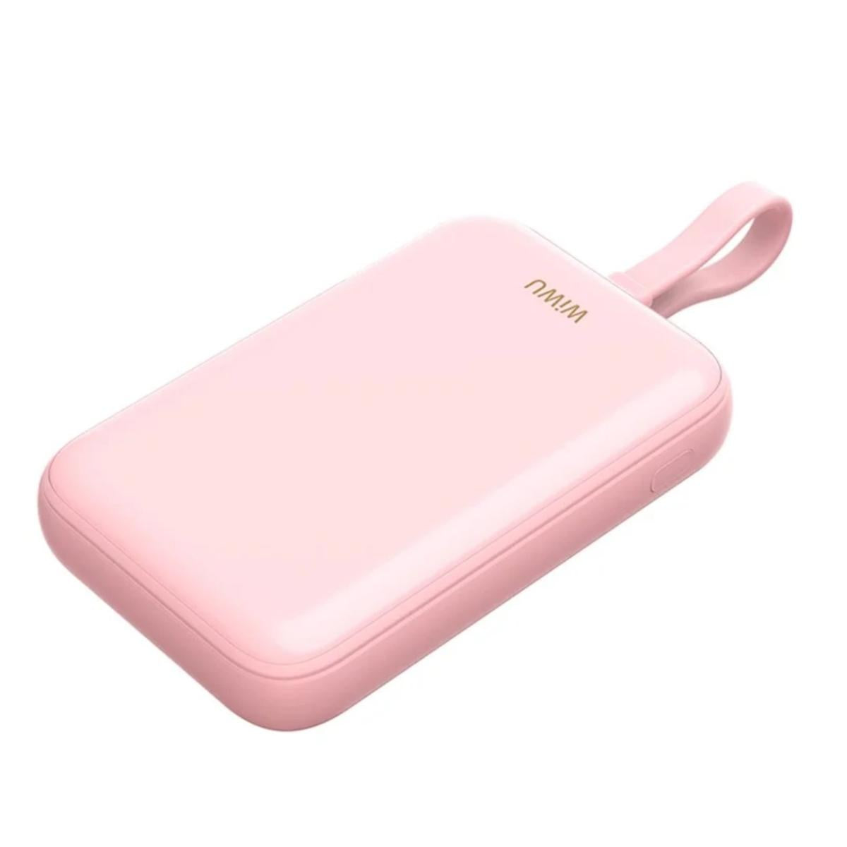 Wiwu Wi P024 10000mah Magnetic Wireless Charging Power Bank Pd 20w Fast Charging Battery Pack With Built In Cable Pink Wiwu Wi P024 10000mah Magnetic Wireless Charging Power Bank Pd 20w Fast Charging Battery Pack With Built In Cable Pink