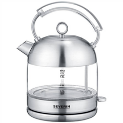 WK 3459 Severin Glass Water Heater, 1.7 Liters, 2400 Watts