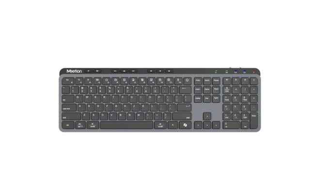 Meetion Wk330 Rechargeable 2.4g & Bluetooth Dual Mode Wireless Ultra Thin Full Layout Keyboard