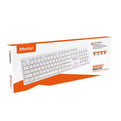 MeeTion MT-WK841 Slim 2.4G Wireless Computer Keyboard -White