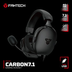 FANTECH HG30 CARBON 7.1 Surround Sound Gaming Headset - Black