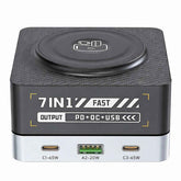 7-IN-1 WLX-R8C Magnetic Wireless Smart Multi-Port Desktop Charger 80W