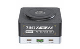 7-IN-1 WLX-R8C Magnetic Wireless Smart Multi-Port Desktop Charger 80W