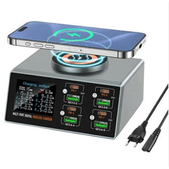 9 in 1 WLX-X9S Multi Port Digital Desktop Wireless Charging Station