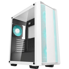 DEEPCOOL CC560 V2 Mid-Tower Gaming Case Tempered Glass Pre-Installed 3x 120mm LED Fans Support Up to 163mm Cooler & GPU Up to 370m - White