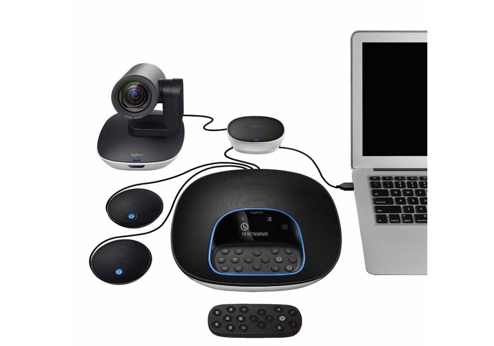 Logitech GROUP Video Conferencing Bundle with Expansion Mics for Mid to Large-sized Meeting Rooms w/ Extension Microphones Logitech GROUP Video Conferencing Bundle with Expansion Mics for Mid to Large-sized Meeting Rooms w/ Extension Microphones