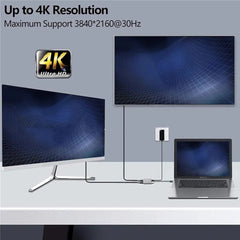 USB C to Dual HDMI Adapter, 4 in 1 USB Type C Hub with 2 HDMI?4K@30Hz?/USB3.0 /PD Charging, Dual HD Screen Display USB-C Docking Station Compatible...