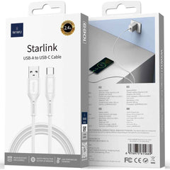 Wiwu Wi C042e A C 2.4a Charging Cable Usb A To Type C Data Transfer Cable 1m White