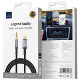 Wiwu Wi C048t Legend Audio Series Type C To 3.5mm Aux 1.5m Cable Black