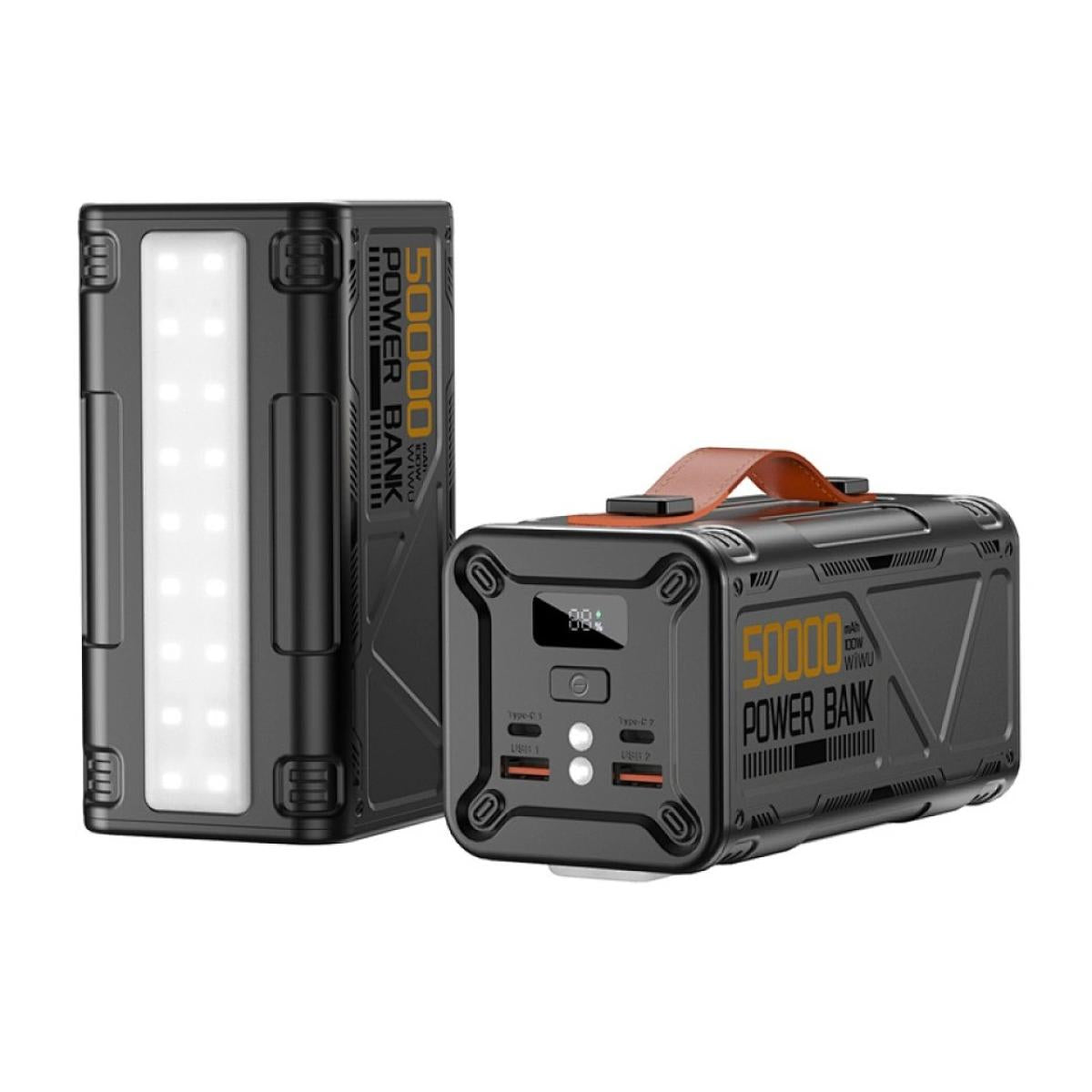 Wiwu Wi P029 Armor 100w 50000mah Power Bank Multiple Devices, Including Laptops And Smartphones, Dual 100w Usb C, 22.5w Usb A Fast Charging Backup Battery With Built In Flashlight Black Wiwu Wi P029 Armor 100w 50000mah Power Bank Multiple Devices, Including Laptops And Smartphones, Dual 100w Usb C, 22.5w Usb A Fast Charging Backup Battery With Built In Flashlight Black