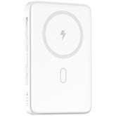 Wiwu Wi P043 Magnetic Power Bank Wireless Portable Charger For Smartphone With Usb C Input, Wireless Output, Type C Port With Stand | Portable Phone Charger White - CompuMe