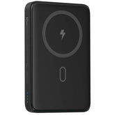 Wiwu Wi P043 Magnetic Power Bank Wireless Portable Charger For Smartphone With Usb C Input, Wireless Output, Type C Port With Stand | Portable Phone Charger Black