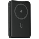 Wiwu Wi P043 Magnetic Power Bank Wireless Portable Charger For Smartphone With Usb C Input, Wireless Output, Type C Port With Stand | Portable Phone Charger Black