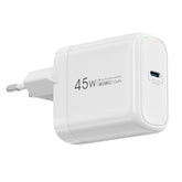Wiwu Wi U035 Ark Wall Charger 45w Pd Gan Fast Charger White