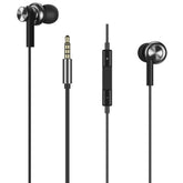 Wiwu Eb 311 Audio Jack Stereo Earbuds Widely Compatible 3.5mm Earphone With Microphone 1.1m Black