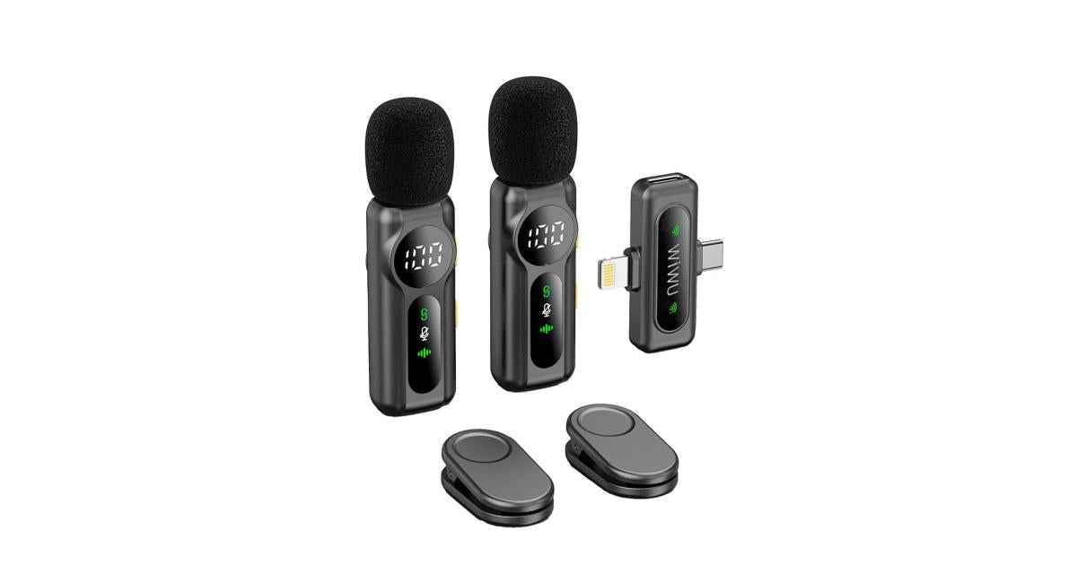 WiWU Wi-WM007 Dual Wireless Lavalier Microphone
