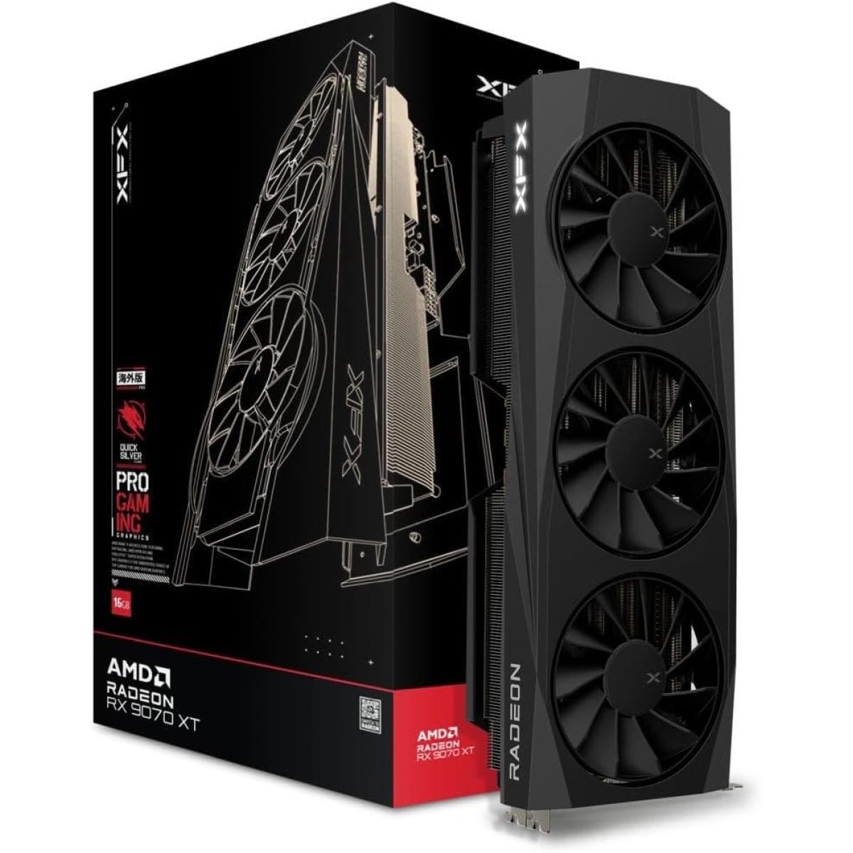 Xfx Quicksilver Amd Radeon Rx 9070 Xt Gaming Edition , 16gb Gddr6 256 Bit Memory, 2970 Mhz Boost Clock, 4096 Stream Processors, 20 Gbps Memory Speed, Pci Express 5.0 - CompuMe Xfx Quicksilver Amd Radeon Rx 9070 Xt Gaming Edition , 16gb Gddr6 256 Bit Memory, 2970 Mhz Boost Clock, 4096 Stream Processors, 20 Gbps Memory Speed, Pci Express 5.0 - CompuMe