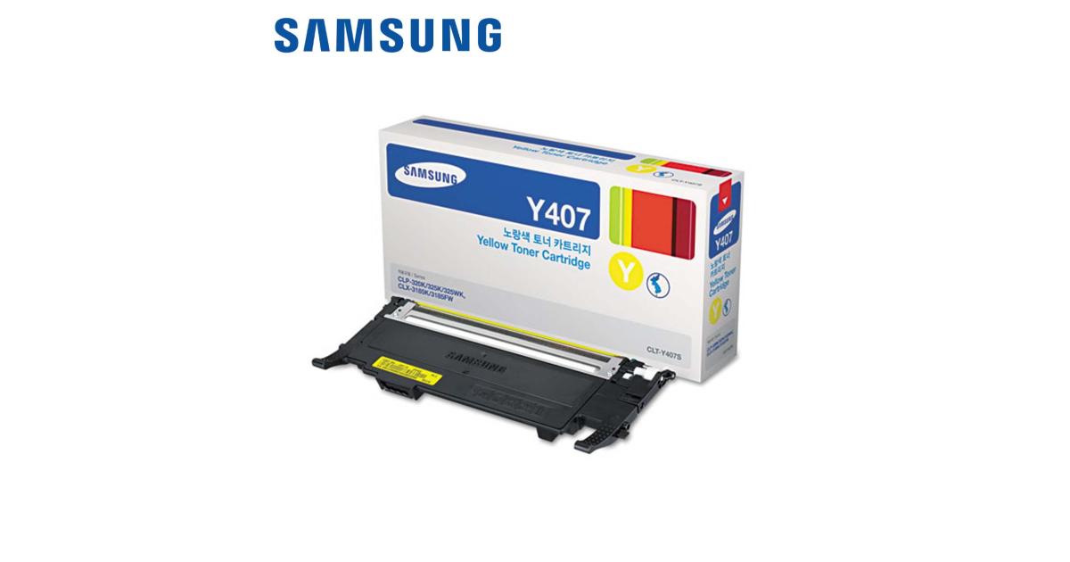 Samsung CLT-Y407S Laser Toner Cartridge Yellow (Original) - CompuMe