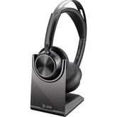 Poly Voyager Focus 2 Microsoft Teams Certified USB C & Bluetooth Aive Noise Canceling For PC/Mac/Mobile Headset w/ charging stand & USB-C/A Adapter