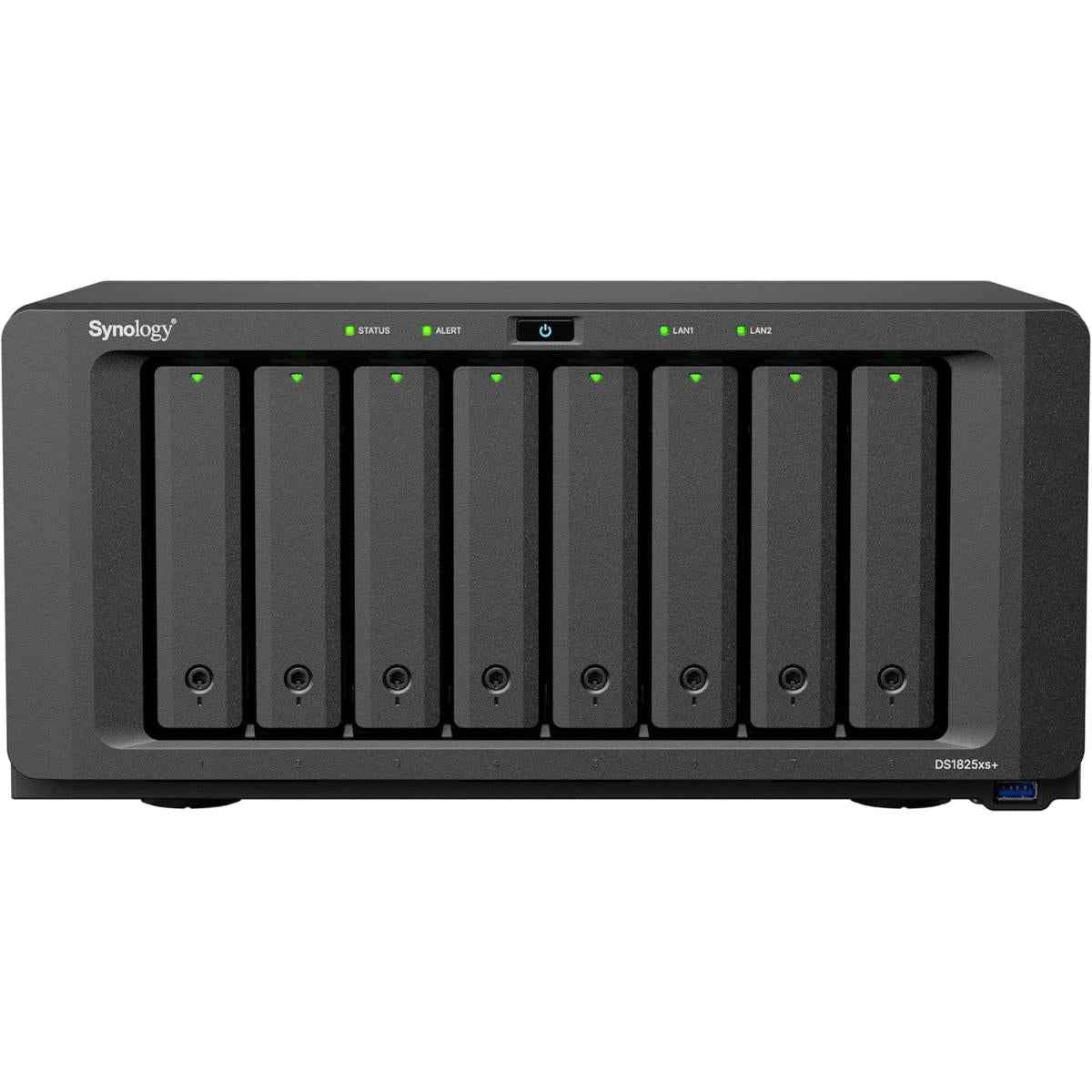 Synology Diskstation Ds1825+ 8 Bay Diskless Nas W/ Amd Ryzen V1500b 4 Core Cpu & 8gb Ddr4 Ecc Ram
