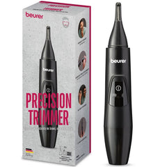 Beurer Precision Trimmer, 3Attachments For Trimming & Shaping Eyebrows Nose, Black - MN2X