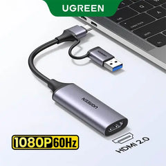 Ugreen 25854 Usb A And Usb C Hdmi Video Capture Card Fhd60hz