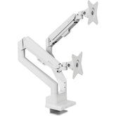 Arozzi Alzare Neo Duo Gas Spring Dual Monitor Arm Support up to 9KG 360° Screen Rotation Adjustable Height & Full Motion - White
