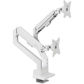 Arozzi Alzare Neo Duo Gas Spring Dual Monitor Arm Support up to 9KG 360° Screen Rotation Adjustable Height & Full Motion - White