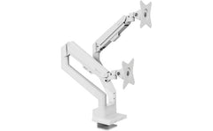Arozzi Alzare Neo Duo Gas Spring Dual Monitor Arm Support up to 9KG 360° Screen Rotation Adjustable Height & Full Motion - White