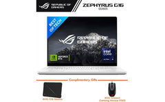 ASUS ROG Zephyrus G16 (2025) G605 NEW Intel Core Ultra 9 Gen II 285H 16-Cores Light Powerhouse w/ NVIDIA RTX™ 5090 24GB DDR7 & OLED 2.5K 240Hz Display (Bundle) , Platinum White