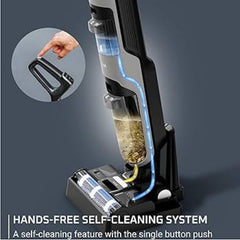 Tefal Upright Vacuum X-Clean, 4Wet Dry, Black - TEGF5035M0
