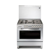 Lacucina Gas Cookers 90X60Cm, Full Safety, 5Burners, Stainless Steel - LA-6090FSGE