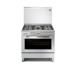 Lacucina Gas Cookers, Full Safety, 90*60Cm, Cast Iron & Stainless - LA-6090FSGM