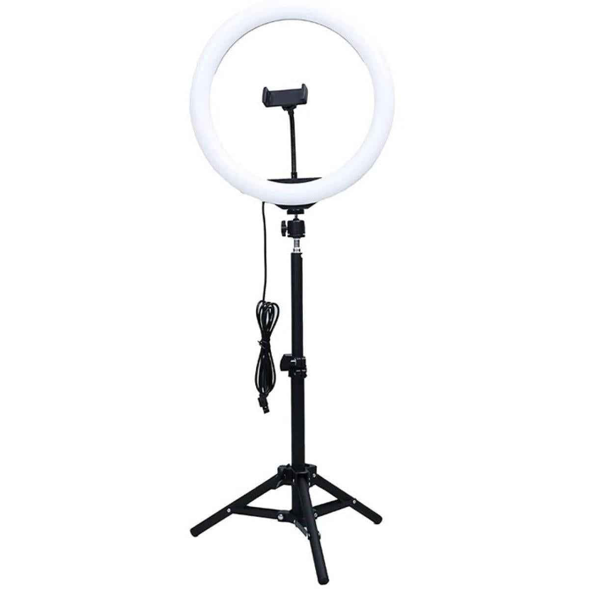 Rtako Zj Zbt01 Live Streaming Stand With Ring Light And 55cm Floor Tripod Black