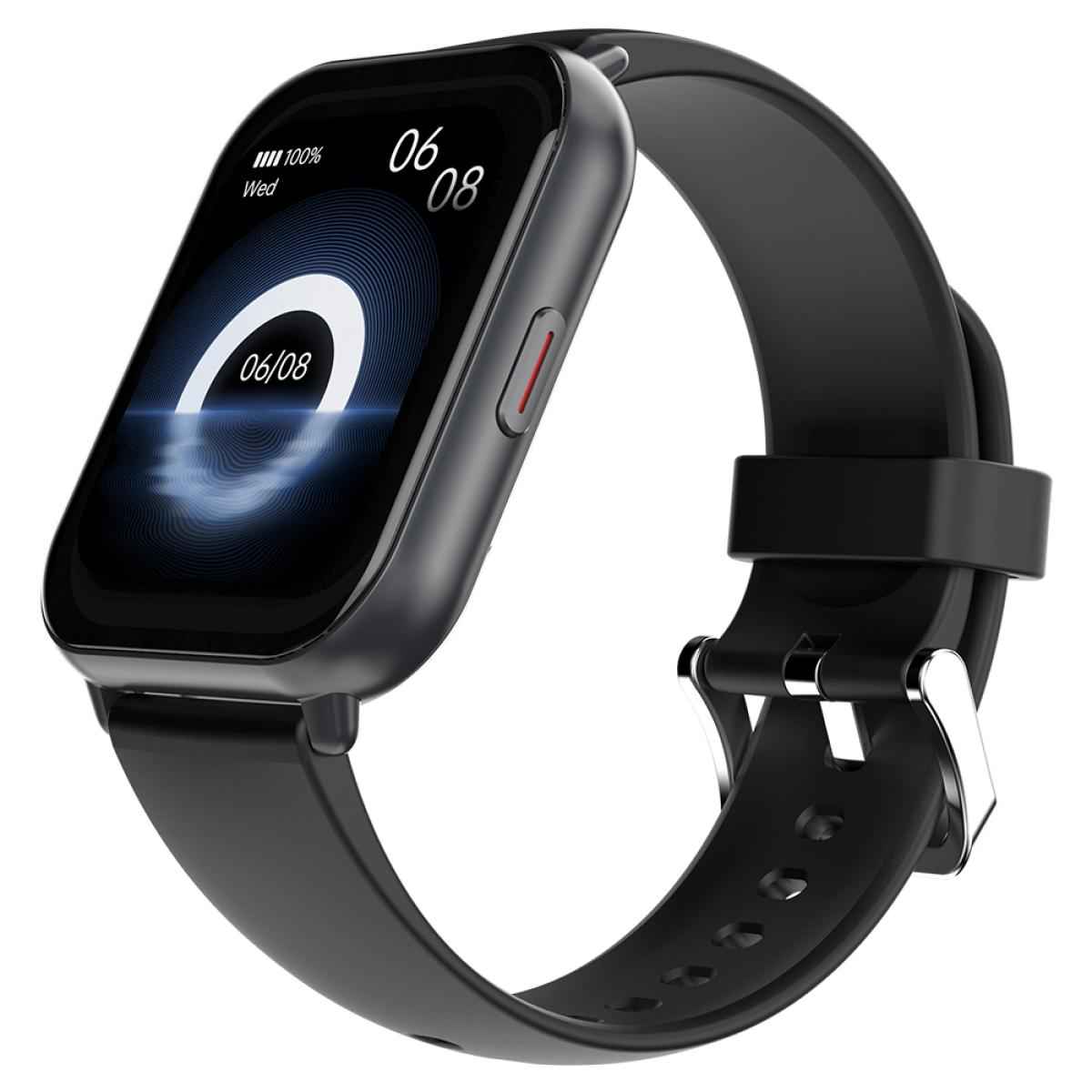 Hifuture Zone2 Bluetooth Calling Smart Watch, 1.96 Inch Amoled Ips Display, Ip68 Waterproof, Health Monitoring & 100+ Sports Modes, Up To 7 Days Battery Life Black