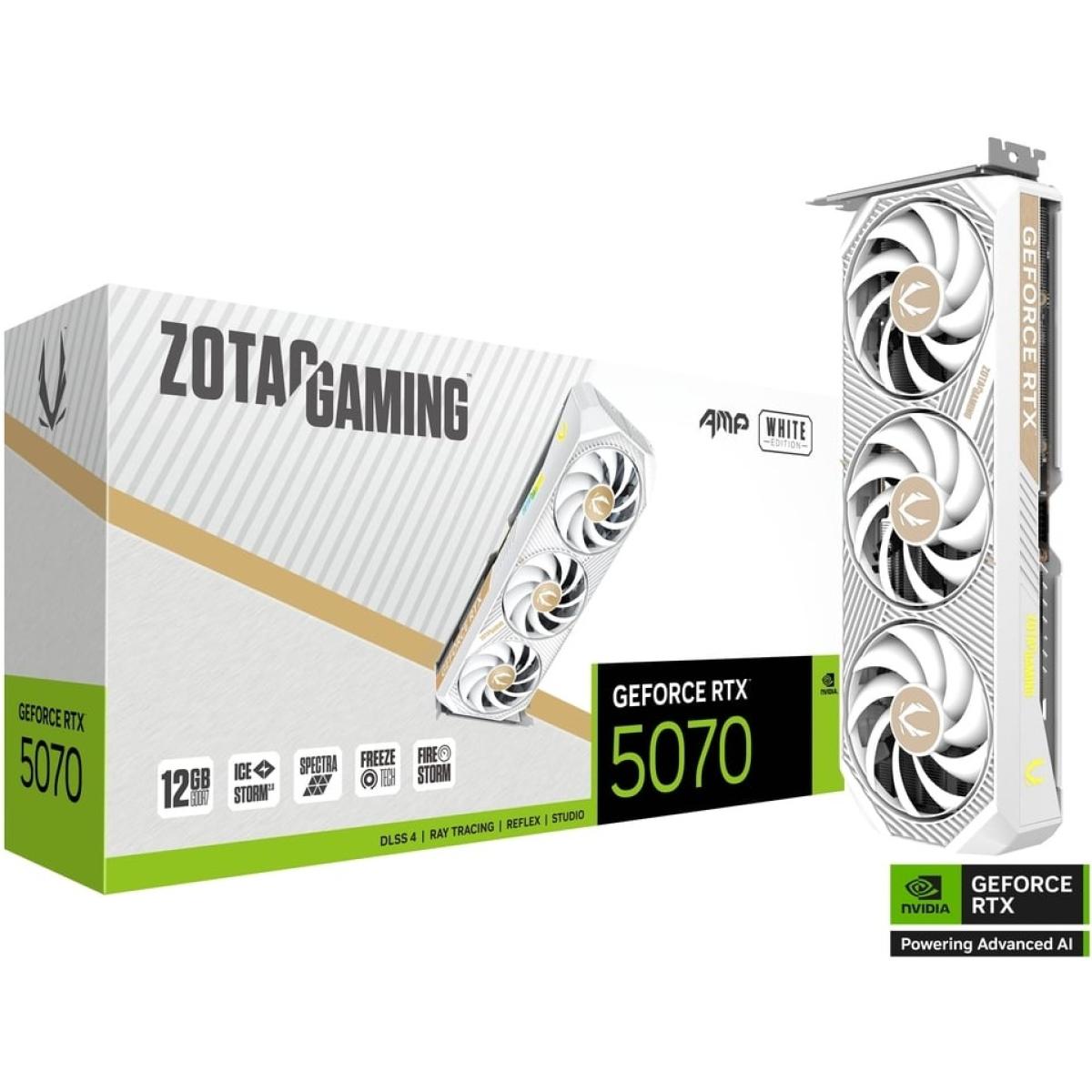 ZOTAC GAMING GeForce RTX 5070 AMP White Edition 12GB GDDR7 - Graphics Card | ZT-B50700FQ-10P | ZOTAC GAMING GeForce RTX 5070 AMP White Edition 12GB GDDR7 - Graphics Card | ZT-B50700FQ-10P |