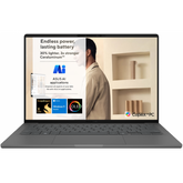 ASUS Zenbook A14 OLED | CPU: Snapdragon® X Elite (Ai -NPU: Qualcomm® Hexagon) | 16GB LPDDR5X | OLED 14" FHD+ | Windows 11 Home | Iceland Gray | Thin. Light (under 1Kg)