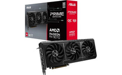 Asus Prime Radeon Rx 9070 Evo Oc Edition Graphics Card (pcie 5.0, 16gb Gddr6, Hdmi/dp 2.1, 2.5 Slot Design, Axial Tech Fans, Dual Ball Fan Bearings, Dual Bios, Asus Gpu Guard)
